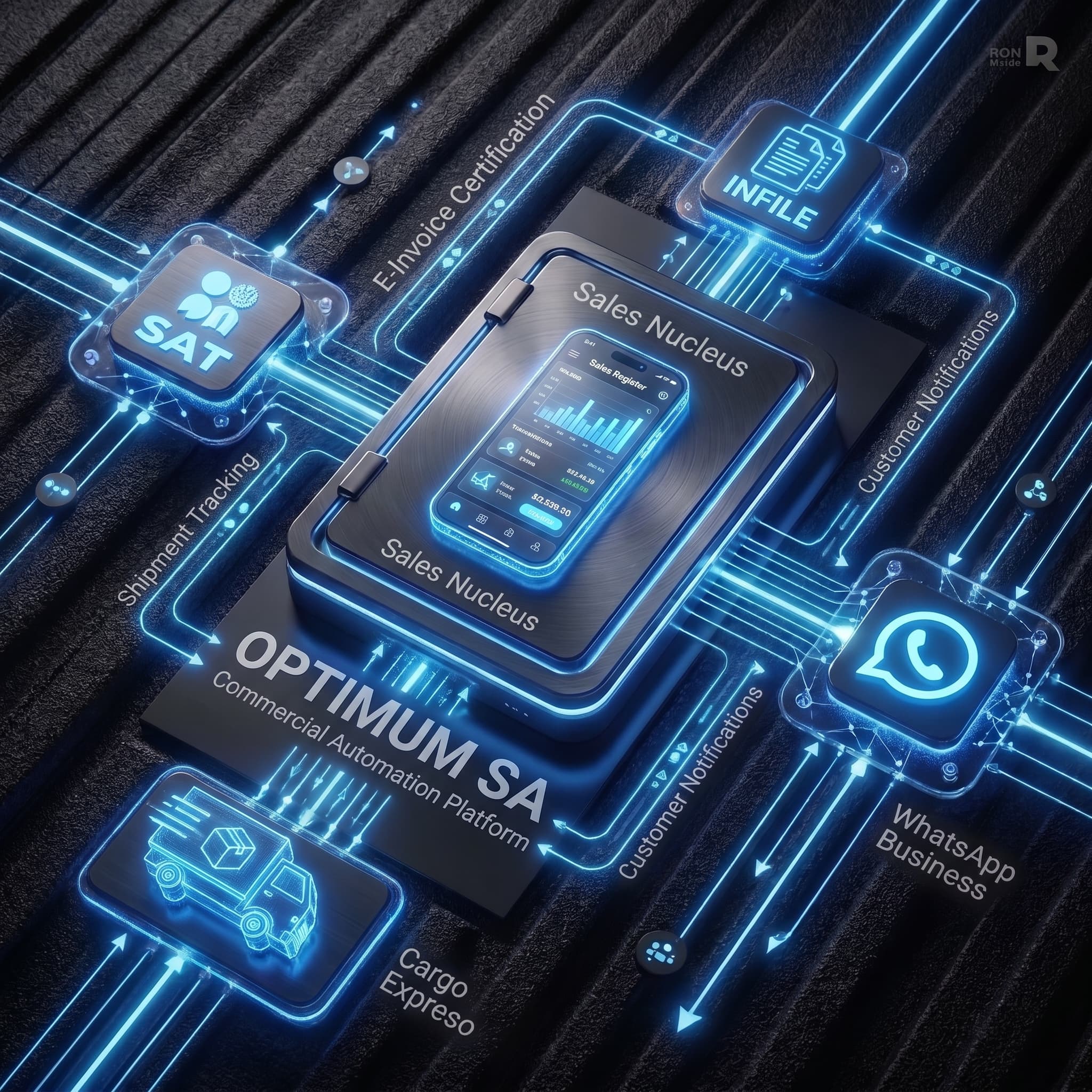 Distribuidora Consumo Masivo · Plataforma de automatización comercial con facturación electrónica